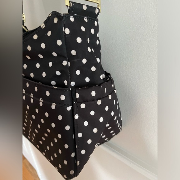 JU-JU-BE hobo diaper bag in duchess, black and white with gold hardware - Picture 5 of 15